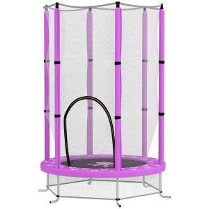 Vaikiškas batutas su apsauginiu tinkleliu 140 cm. (violetinis)