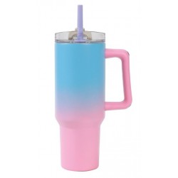 Didelis termoso puodelis su šiaudeliu 1200 ml Vienaragis