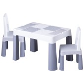 LEGO stalas su dviem kėdutėmis (pilkas)