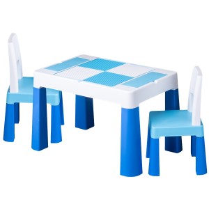 LEGO stalas su dviem kėdutėmis (mėlynas)
