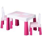 LEGO stalas su dviem kėdutėmis (rožinis)