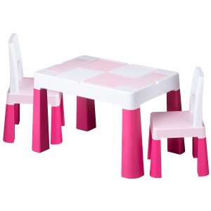 LEGO stalas su dviem kėdutėmis (rožinis)