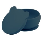 MINIKOIOI silikoninis dubenėlis su dangteliu, Deep Blue