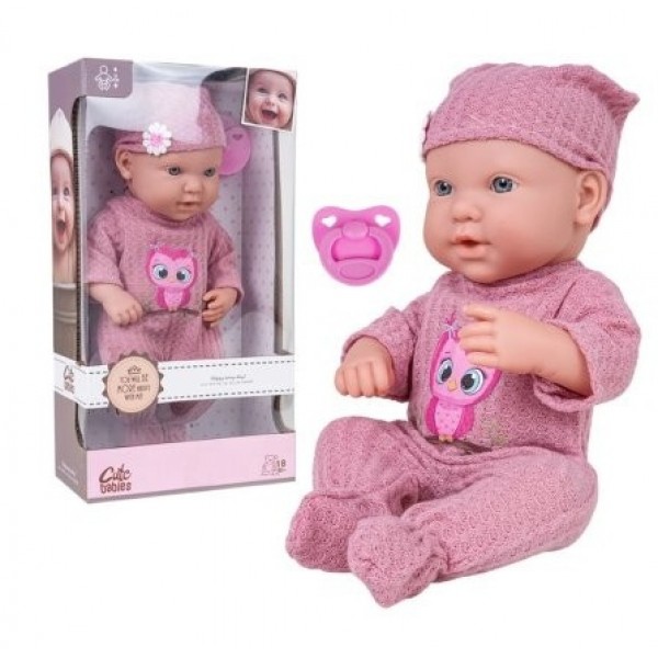 Lėlė kūdikis su čiulptuku 31 cm.