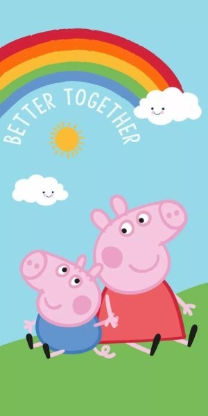 Vaikiškas rankšluostis Peppa Pig 70x140 cm.