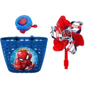 Krepšelis, skambutis ir vėjo malūnėlis dviračiui SpiderMan