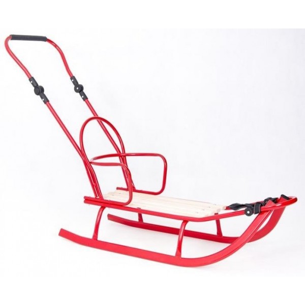 Rogutės su atlošu ir stūmimo rankena iki 150 kg. (raudonos)