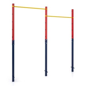 Dvigubas prisitraukimų skersinis, reguliuojamo aukščio, 80–172 cm, pagaminta iš cinkuoto plieno, iki 220 kg