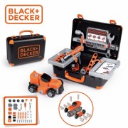 Smoby Black & Decker įrankių lagaminas + automobilio dalys